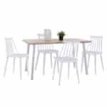 ΣΕΤ ΤΡΑΠΕΖΑΡΙΑΣ 5ΤΜΧ OFIRA HM10634 MDF TOP ΣΕ SONAMA--ΛΕΥΚΕΣ ΚΑΡΕΚΛΕΣ