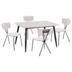 ΣΕΤ ΤΡΑΠΕΖΑΡΙΑΣ 5ΤΜΧ RAVEN HM21067.01 ΚΕΡΑΜΙΚΟ TOP ΛΕΥΚΟ ΜΑΡΜΑΡΟ--ΜΕΤΑΛΛΟ