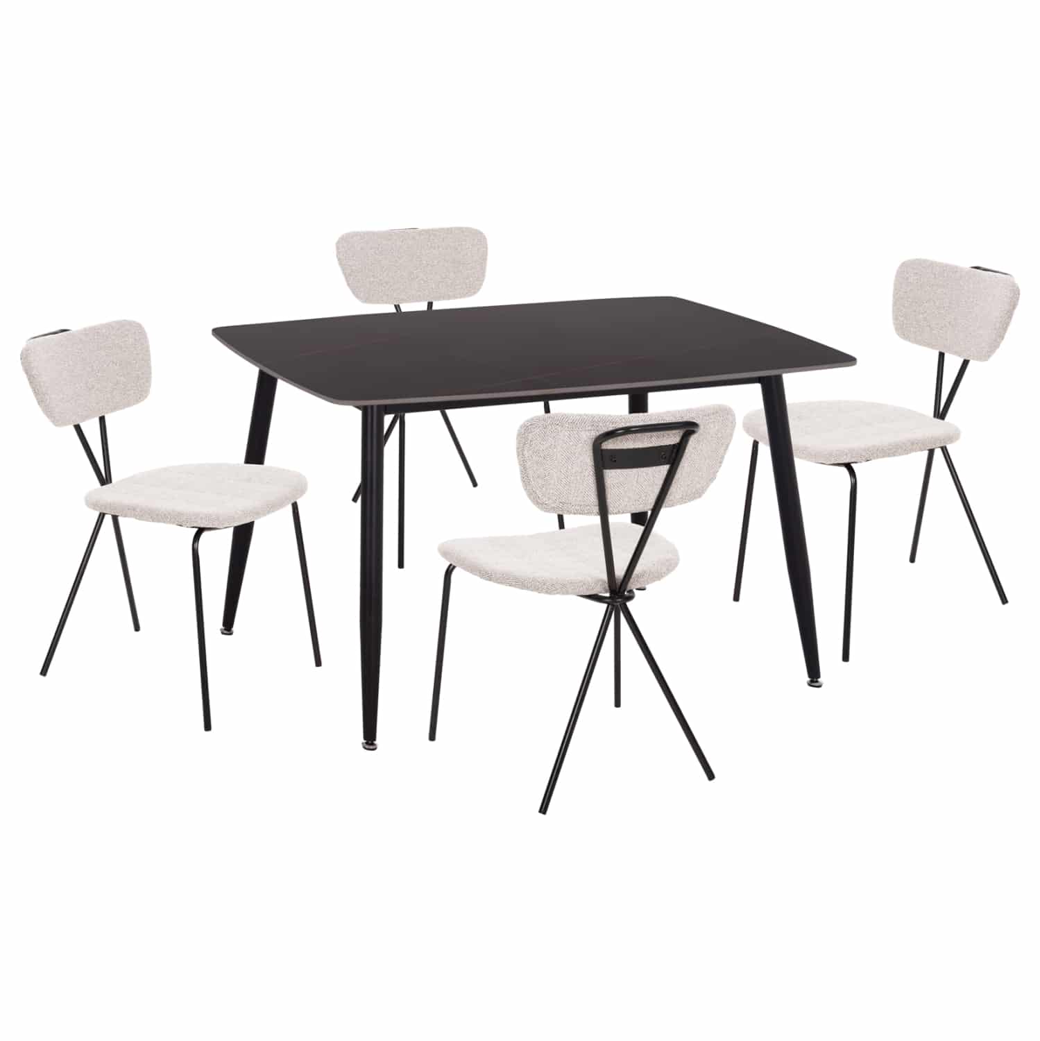 HM21067.02 ΣΕΤ ΤΡΑΠΕΖΑΡΙΑΣ 5ΤΜΧ RAVEN HM21067.02 ΚΕΡΑΜΙΚΟ TOP ΜΑΥΡΟ ΜΑΡΜΑΡΟ--ΜΕΤΑΛΛΟ - Image 1