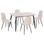 ΣΕΤ ΤΡΑΠΕΖΑΡΙΑΣ 5ΤΜΧ RAVEN HM21068.01 ΚΕΡΑΜΙΚΟ TOP ΛΕΥΚΟ ΜΑΡΜΑΡΟ--ΜΠΕΖ ΥΦΑΣΜΑ