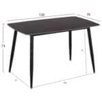 ΣΕΤ ΤΡΑΠΕΖΑΡΙΑΣ 5ΤΜΧ RAVEN HM21068.02 ΚΕΡΑΜΙΚΟ TOP ΜΑΥΡΟ ΜΑΡΜΑΡΟ--ΓΚΡΙ ΥΦΑΣΜΑ - Image 2