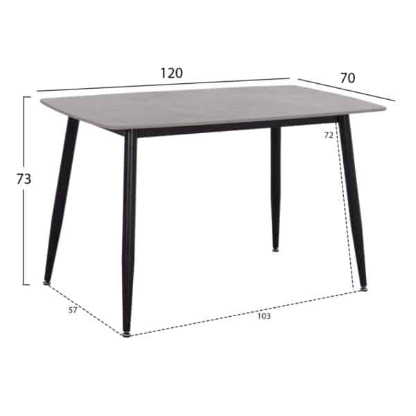 ΣΕΤ ΤΡΑΠΕΖΑΡΙΑΣ 5ΤΜΧ RAVEN HM21068.03 ΚΕΡΑΜΙΚΟ TOP ΓΚΡΙ ΜΑΡΜΑΡΟ--ΓΚΡΙ ΥΦΑΣΜΑ - Image 2