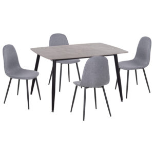 ΣΕΤ ΤΡΑΠΕΖΑΡΙΑΣ 5ΤΜΧ RAVEN HM21068.03 ΚΕΡΑΜΙΚΟ TOP ΓΚΡΙ ΜΑΡΜΑΡΟ--ΓΚΡΙ ΥΦΑΣΜΑ