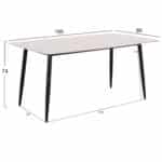 ΣΕΤ ΤΡΑΠΕΖΑΡΙΑΣ 5ΤΜΧ RAVEN HM21069.01 ΚΕΡΑΜΙΚΟ TOP ΛΕΥΚΟ ΜΑΡΜΑΡΟ & 4 ΚΑΡΕΚΛΕΣ - Image 2