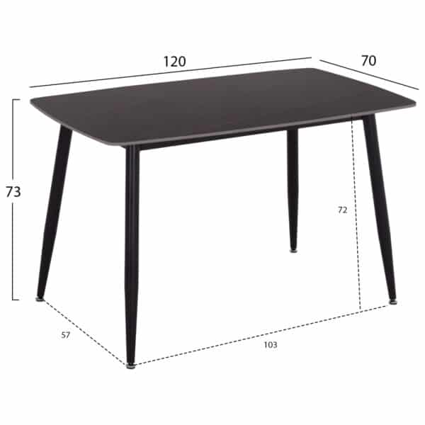 ΣΕΤ ΤΡΑΠΕΖΑΡΙΑΣ 5ΤΜΧ RAVEN HM21224.02 ΚΕΡΑΜΙΚΟ TOP ΜΑΥΡΟ ΜΑΡΜΑΡΟ--ΒΕΛΟΥΔΟ ΜΑΥΡΟ - Image 2