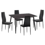 ΣΕΤ ΤΡΑΠΕΖΑΡΙΑΣ 5ΤΜΧ RAVEN HM21224.02 ΚΕΡΑΜΙΚΟ TOP ΜΑΥΡΟ ΜΑΡΜΑΡΟ--ΒΕΛΟΥΔΟ ΜΑΥΡΟ