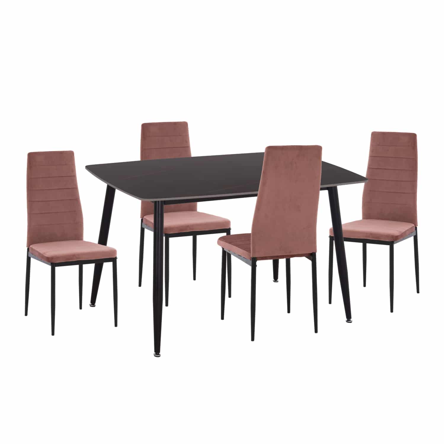 HM21264.02 ΣΕΤ ΤΡΑΠΕΖΑΡΙΑΣ 5ΤΜΧ RAVEN HM21264.02 ΚΕΡΑΜΙΚΟ TOP ΜΑΥΡΟ ΜΑΡΜΑΡΟ--ΒΕΛΟΥΔΟ ΣΑΠΙΟ ΜΗΛΟ - Image 1