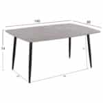 ΣΕΤ ΤΡΑΠΕΖΑΡΙΑΣ 7ΤΜΧ RAVEN HM21070.03 ΚΕΡΑΜΙΚΟ TOP--4 ΚΑΡΕΚΛΕΣ & 2 ΠΟΛΥΘΡΟΝΕΣ ΓΚΡΙ - Image 2