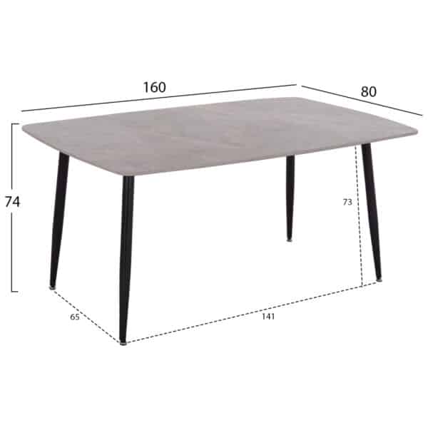 ΣΕΤ ΤΡΑΠΕΖΑΡΙΑΣ 7ΤΜΧ RAVEN HM21070.03 ΚΕΡΑΜΙΚΟ TOP--4 ΚΑΡΕΚΛΕΣ & 2 ΠΟΛΥΘΡΟΝΕΣ ΓΚΡΙ - Image 2