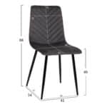 ΣΕΤ ΤΡΑΠΕΖΑΡΙΑΣ 7ΤΜΧ RAVEN HM21070.03 ΚΕΡΑΜΙΚΟ TOP--4 ΚΑΡΕΚΛΕΣ & 2 ΠΟΛΥΘΡΟΝΕΣ ΓΚΡΙ - Image 4