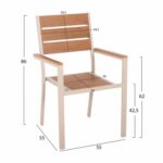 ΣΕΤ ΤΡΑΠΕΖΑΡΙΑΣ ΕΞ. ΧΩΡΟΥ 5ΤΜΧ MORIL HM21161 ΑΛΟΥΜΙΝΙΟ ΣΕ ΣΑΜΠΑΝΙ & POLYWOOD - Image 2