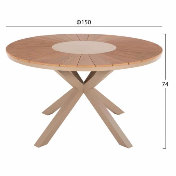 ΣΕΤ ΤΡΑΠΕΖΑΡΙΑΣ ΕΞ. ΧΩΡΟΥ 5ΤΜΧ MORIL HM21161 ΑΛΟΥΜΙΝΙΟ ΣΕ ΣΑΜΠΑΝΙ & POLYWOOD - Image 3