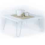 ΤΡΑΠΕΖΙ ΣΑΛΟΝΙΟΥ SILLIA HM9180.02 ΛΕΥΚΟ 60x60x29Y εκ.