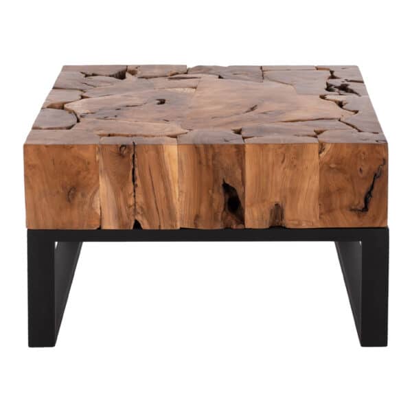 ΤΡΑΠΕΖΙ ΣΑΛΟΝΙΟΥ PIEN HM9354 ΑΠΟ ΜΑΣΙΦ ΞΥΛΟ ΤEAK ΦΥΣΙΚΟ 80X80X48Yεκ. - Image 3