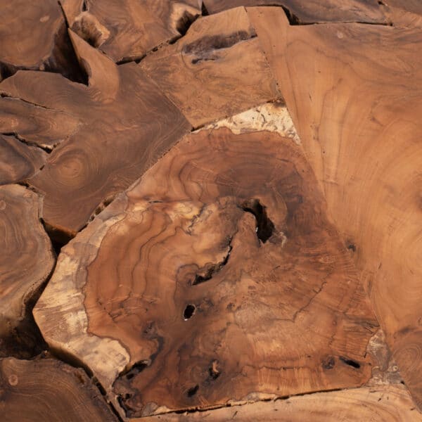 ΤΡΑΠΕΖΙ ΣΑΛΟΝΙΟΥ PIEN HM9354 ΑΠΟ ΜΑΣΙΦ ΞΥΛΟ ΤEAK ΦΥΣΙΚΟ 80X80X48Yεκ. - Image 5