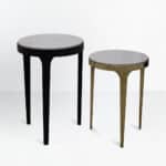 STICKS SIDE TABLE SET 2ΤΕΜ ΛΕΥΚΟ ΜΑΥΡΟ ΧΡΥΣΟ 37x37x54.5cm 04-1201