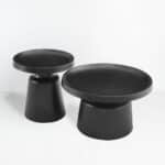 BOBBY COFFEE TABLE SET 2ΤΕΜ ΜΑΥΡΟ ΜΑΤ 70x70x42cm 04-1294