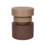 ZELO SIDE TABLE ΚΑΦΕ ΑΝΟΙΧΤΟ ΚΑΦΕ ΣΚΟΥΡΟ 35x35x46cm 04-1321