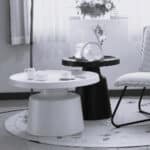 MOUSSE COFFEE TABLE SET 2ΤΕΜ CREAM CREAM 70x70x50cm 04-1325