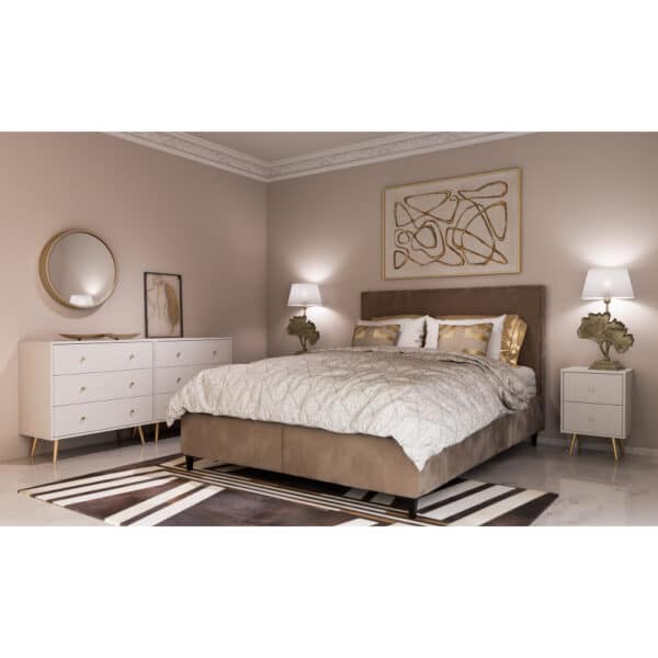 ZIZEL ΣΥΡΤΑΡΙΕΡΑ 3ΣΥΡΤΑΡΙΑ ΛΕΥΚΟ ΜΕ PATTERN ΧΡΥΣΟ 80x40x79 09-1470 - Image 2