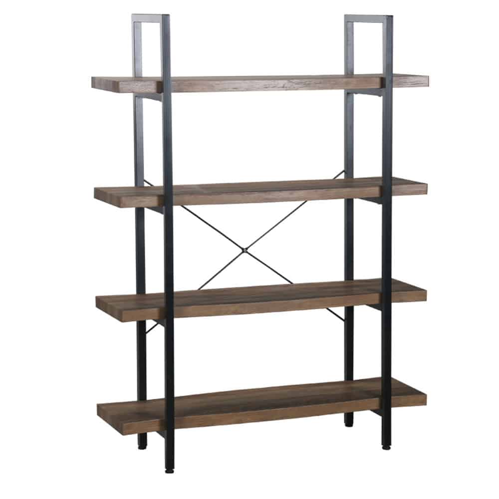 24-0604-WTDTI-first-_1 BRICK-URBAN ΒΙΒΛΙΟΘΗΚΗ ΚΑΡΥΔΙ ΜΑΥΡΟ 105x32x140cm 24-0604 - Image 1
