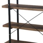 BRICK-URBAN ΒΙΒΛΙΟΘΗΚΗ ΚΑΡΥΔΙ ΜΑΥΡΟ 105x32x140cm 24-0604 - Image 4