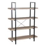 BRICK-URBAN ΒΙΒΛΙΟΘΗΚΗ ΦΥΣΙΚΟ ΜΑΥΡΟ 105x32x140cm 24-0605