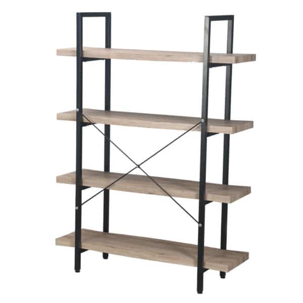 BRICK-URBAN ΒΙΒΛΙΟΘΗΚΗ ΦΥΣΙΚΟ ΜΑΥΡΟ 105x32x140cm 24-0605 - Image 3