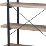 BRICK-URBAN ΒΙΒΛΙΟΘΗΚΗ ΦΥΣΙΚΟ ΜΑΥΡΟ 105x32x140cm 24-0605 - Image 4