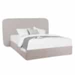 OVAL ΚΡΕΒΑΤΙ ΧΩΡΙΣ ΑΠΟΘΗΚ. ΧΩΡΟ (ΓΙΑ ΣΤΡΩΜΑ 160x200cm) OFF WHITE 221x209x122 40-0016