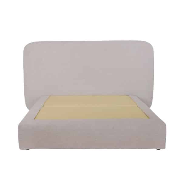 OVAL ΚΡΕΒΑΤΙ ΧΩΡΙΣ ΑΠΟΘΗΚ. ΧΩΡΟ (ΓΙΑ ΣΤΡΩΜΑ 160x200cm) OFF WHITE 221x209x122 40-0016 - Image 3