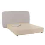 OVAL ΚΡΕΒΑΤΙ ΧΩΡΙΣ ΑΠΟΘΗΚ. ΧΩΡΟ (ΓΙΑ ΣΤΡΩΜΑ 160x200cm) OFF WHITE 221x209x122 40-0016 - Image 4