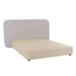 OVAL ΚΡΕΒΑΤΙ ΧΩΡΙΣ ΑΠΟΘΗΚ. ΧΩΡΟ (ΓΙΑ ΣΤΡΩΜΑ 160x200cm) OFF WHITE 221x209x122 40-0016 - Image 5