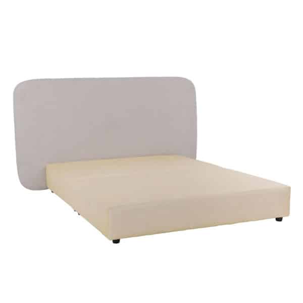 OVAL ΚΡΕΒΑΤΙ ΧΩΡΙΣ ΑΠΟΘΗΚ. ΧΩΡΟ (ΓΙΑ ΣΤΡΩΜΑ 160x200cm) OFF WHITE 221x209x122 40-0016 - Image 5