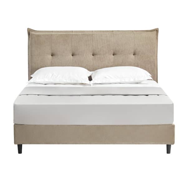 LIFE ΚΡΕΒΑΤΙ (ΓΙΑ ΣΤΡΩΜΑ 160x200cm) BEIGE 215x171x115 40-0041 - Image 3