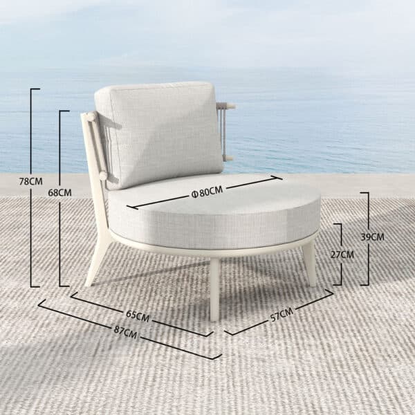 LA LUNA ΠΟΛΥΘΡΟΝΑ OFF WHITE 80x87x68cm 51-0002 - Image 3