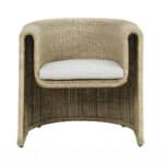 NADINE ΠΟΛΥΘΡΟΝΑ ΜΕ ΜΠΡΑΤΣΟ ΛΕΥΚΟ 69x72x72cm 51-0006