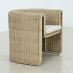 NADINE ΠΟΛΥΘΡΟΝΑ ΜΕ ΜΠΡΑΤΣΟ ΛΕΥΚΟ 69x72x72cm 51-0006 - Image 3