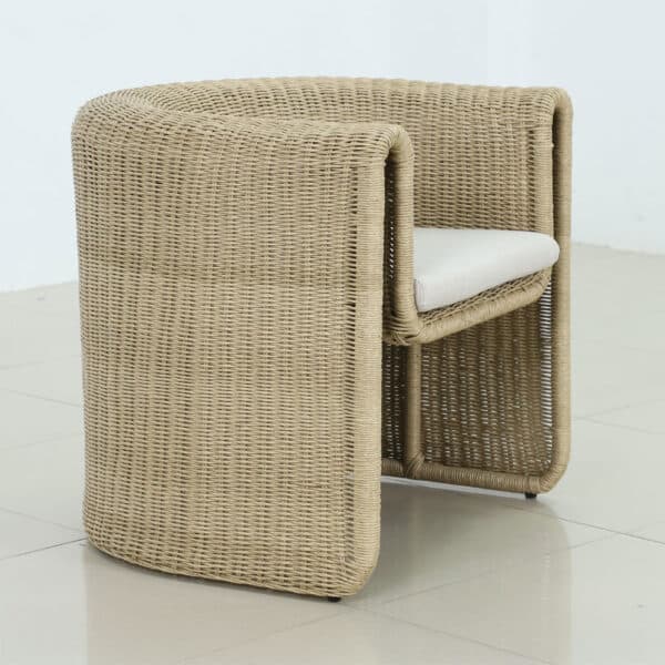 NADINE ΠΟΛΥΘΡΟΝΑ ΜΕ ΜΠΡΑΤΣΟ ΛΕΥΚΟ 69x72x72cm 51-0006 - Image 3