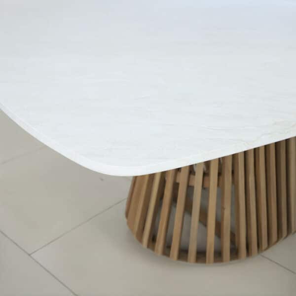 SIRACUSA ΤΡΑΠΕΖΙ ΛΕΥΚΟ 220x110x79cm 52-0001 - Image 3