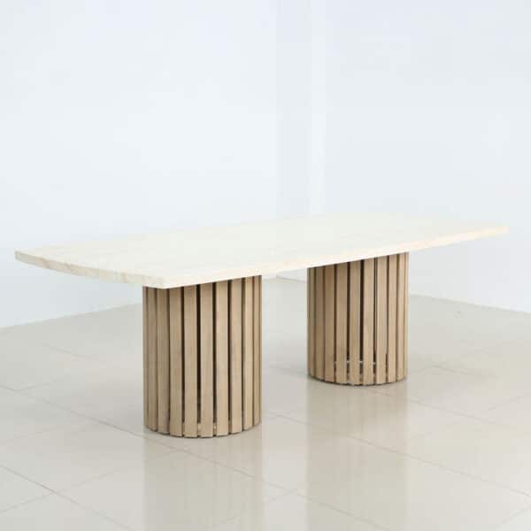 PORTO ΤΡΑΠΕΖΙ ΛΕΥΚΟ 240x110x80cm 52-0002 - Image 2