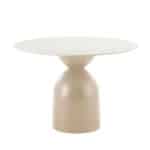 EARTH ΤΡΑΠΕΖΙ ΛΕΥΚΟ ΜΕ ΟΨΗ ΜΑΡΜΑΡΟΥ 110x110x75cm 52-0022