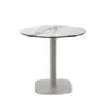 UNO ΤΡΑΠΕΖΙ ΛΕΥΚΟ ΜΕ ΟΨΗ ΜΑΡΜΑΡΟΥ ΓΚΡΙ 80x80x74cm 52-0024