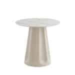 VELLUM ΤΡΑΠΕΖΙ ΛΕΥΚΟ ΜΕ ΟΨΗ ΜΑΡΜΑΡΟΥ 80x80x76.5cm 52-0026