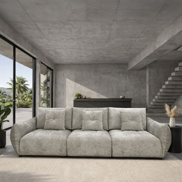 PILLOW ΚΑΝΑΠΕΣ 3ΘΕΣΙΟΣ BEIGE 313x100x89cm 70-0439 - Image 5