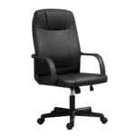 BF1010 Πολυθρόνα Γραφείου Διευθυντή Pvc Μαύρο 62x60x100/112cm