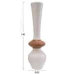 ΔΙΑΚΟΣΜΗΤΙΚΟ ΒΑΖΟ ΔΑΠΕΔΟΥ NEBULA HM4660.02M FIBER CEMENT ΛΕΥΚΟ--ΞΥΛΟ ΤΕΑΚ Φ45x143Υεκ - Image 2