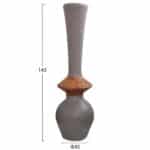 ΔΙΑΚΟΣΜΗΤΙΚΟ ΒΑΖΟ ΔΑΠΕΔΟΥ NEBULA HM4660.05M FIBER CEMENT TAUPE--ΞΥΛΟ ΤΕΑΚ Φ45x143Υεκ - Image 2