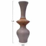 ΔΙΑΚΟΣΜΗΤΙΚΟ ΒΑΖΟ ΔΑΠΕΔΟΥ NEBULA HM4660.05S FIBER CEMENT TAUPE--ΞΥΛΟ ΤΕΑΚ Φ45x120Υεκ - Image 2