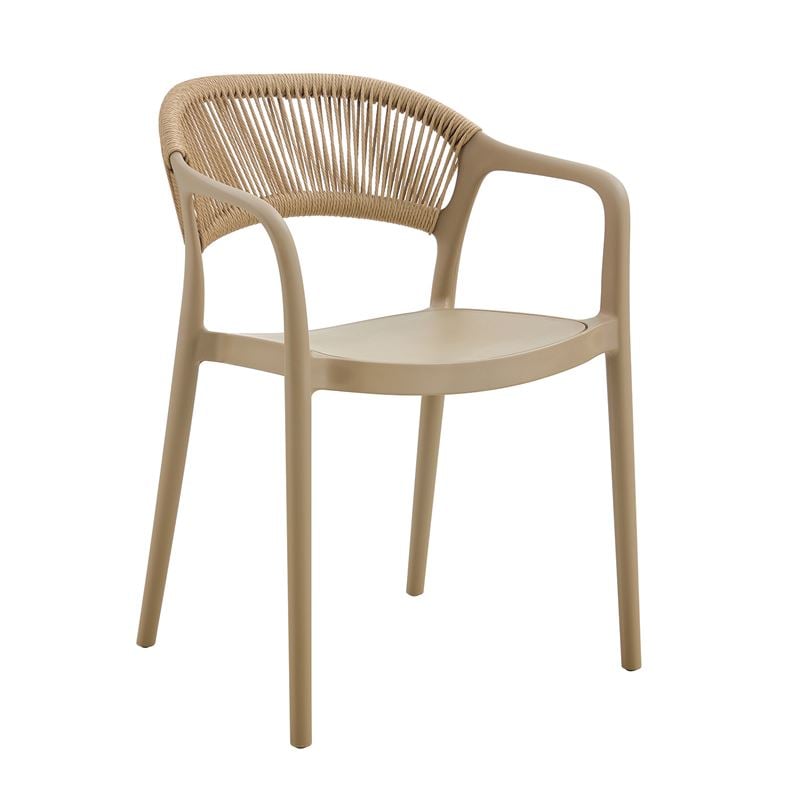 donna-polythrona-stoivazomeni-pp-uv-tortora-rope-wicker-fysiko-enlarge DONNA Πολυθρόνα-Pro Στοιβαζόμενη, PP-UV Tortora, Rope Wicker Φυσικό 57x55x79cm - Image 1